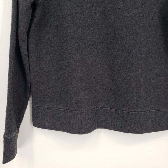 3/$25 a.n.a. Padded Shoulder Sweatshirt Top S Long Sleeve Charcoal Gray - Picture 8 of 11